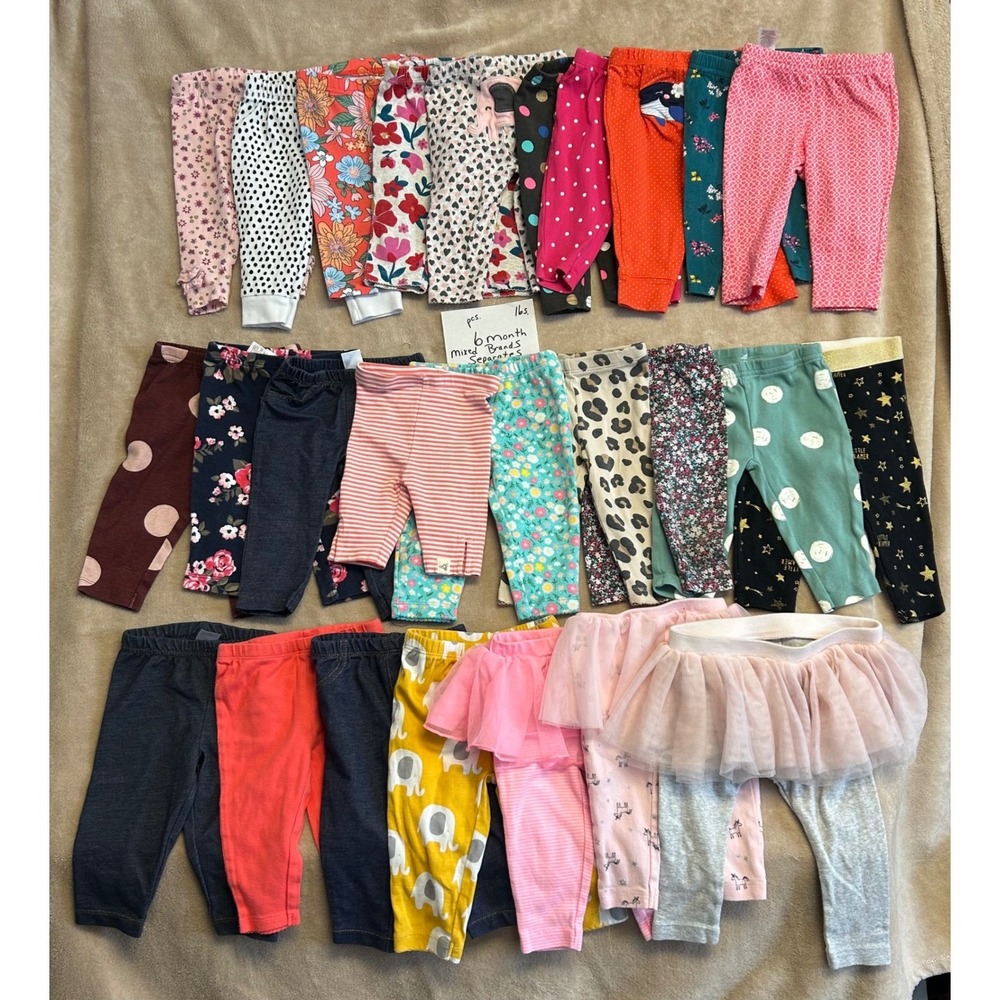 79pcs Lot 6 month Gap Carters Old Navy Separates Baby Girl Assorted
